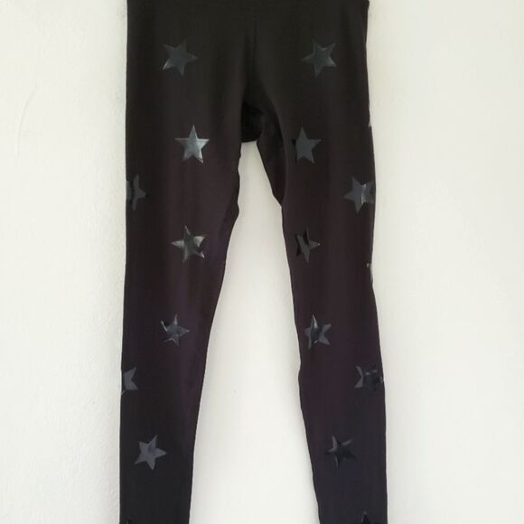 *Jessica Simpson The Warmup Black Star Leggings S - Picture 1 of 6